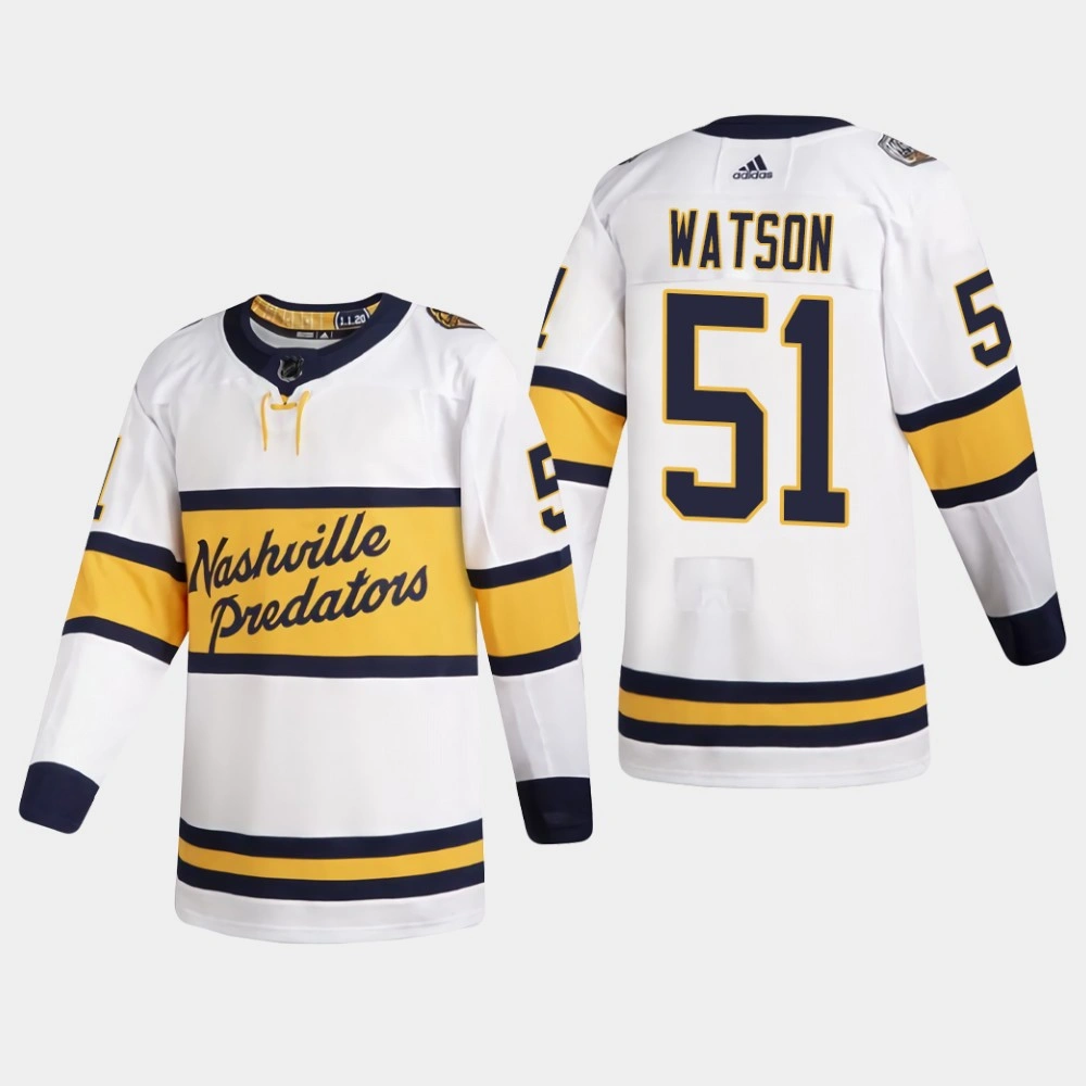 Predators Austin Watson #51 White 2020 Winter Classic Authentic Jersey
