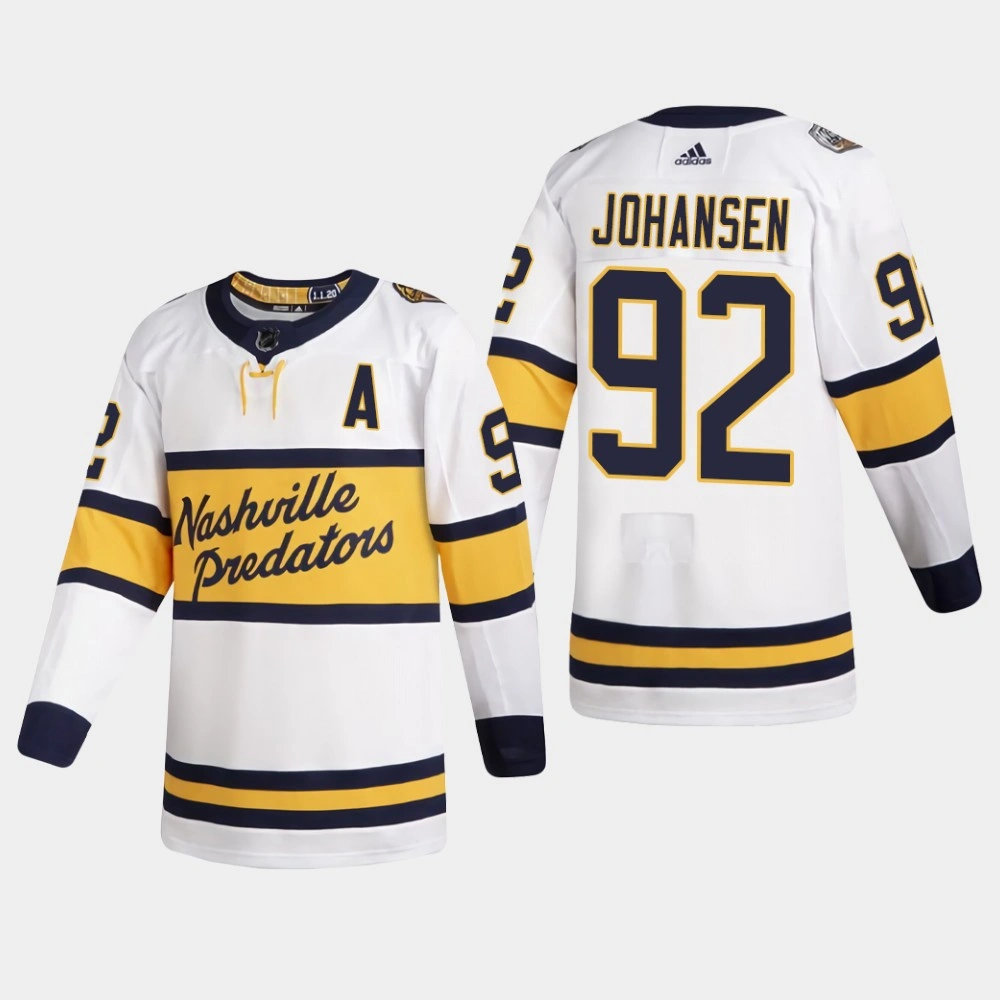 Predators Ryan Johansen #92 White 2020 Winter Classic Authentic Jersey