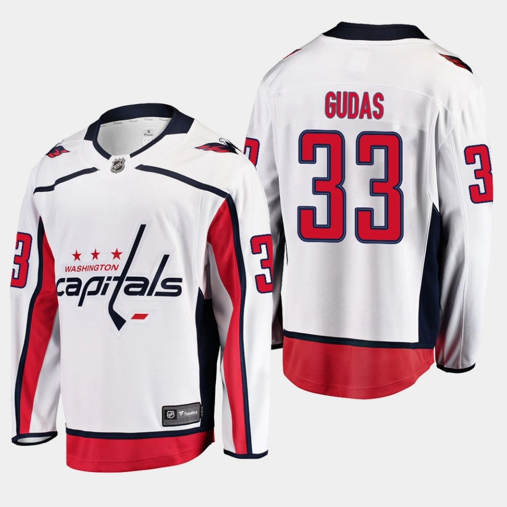 Men's Washington Capitals Radko Gudas #33 Away White Breakaway Player Jersey Men's Washington Capitals Radko Gudas #33 Away White Breakaway Player Jersey