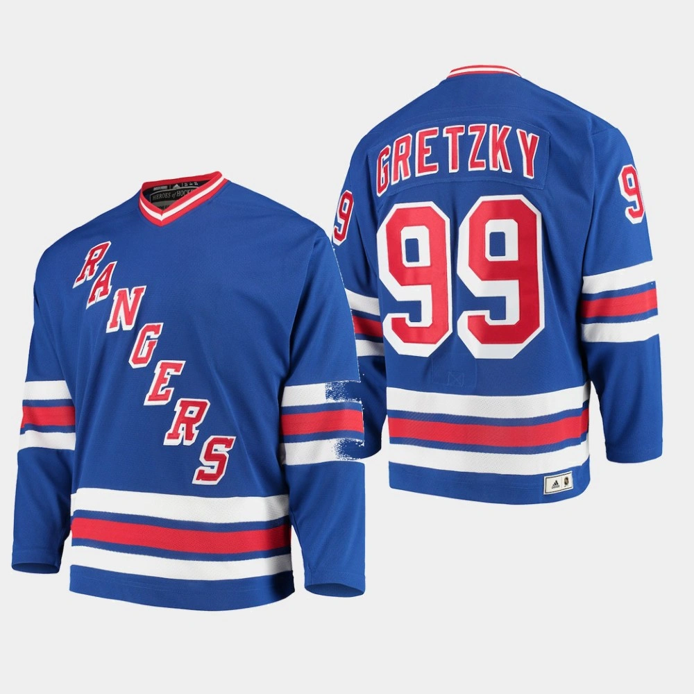 Youth Men's New York Rangers Wayne Gretzky #99 Blue Heroes of Hockey Authentic Throwback Jersey Youth Men's New York Rangers Wayne Gretzky #99 Blue Heroes of Hockey Authentic Throwback Jersey