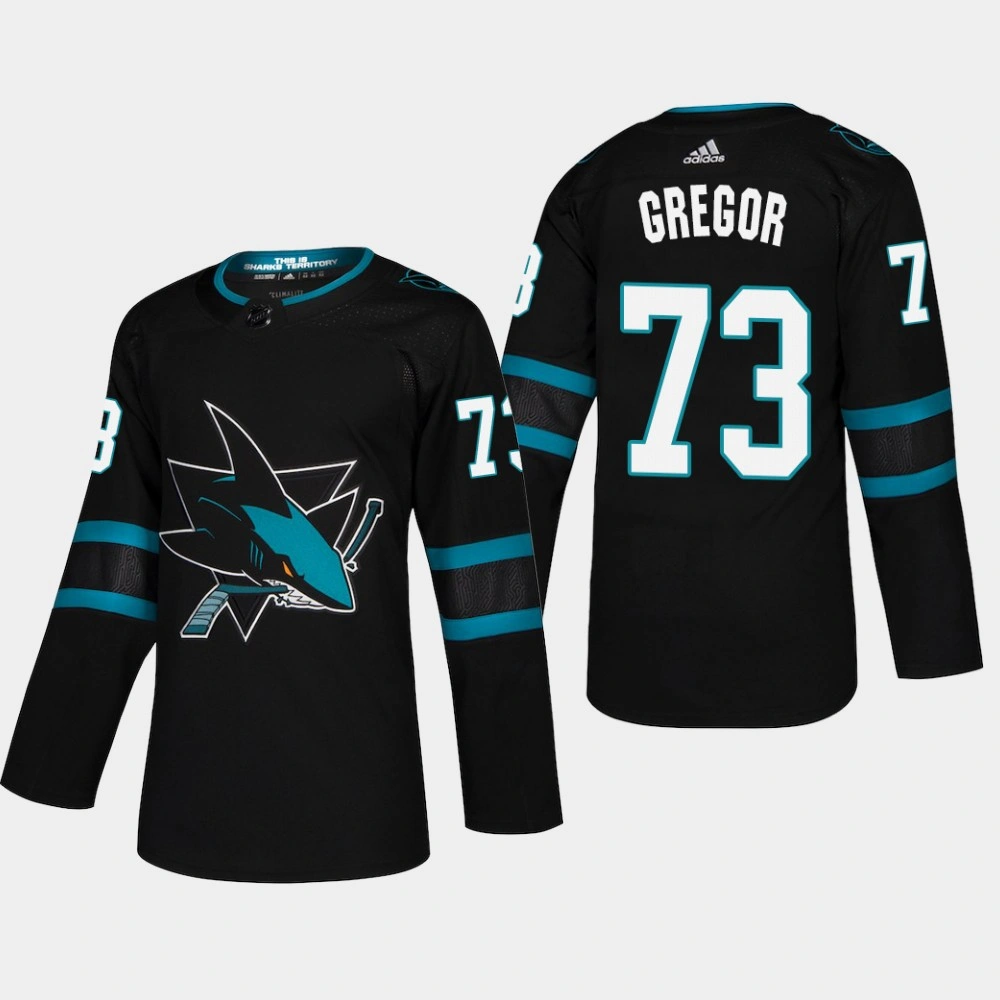 San Jose Sharks Noah Gregor #73 2018-19 Black Authentic Pro Third Alternate Jersey