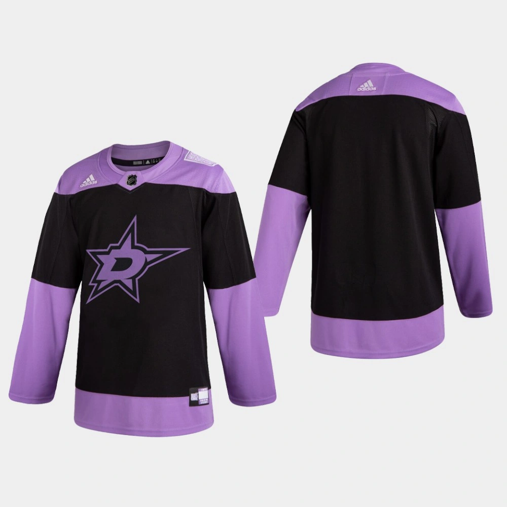 Youth Stars Hockey Fights Cancer Practice Black Jersey
