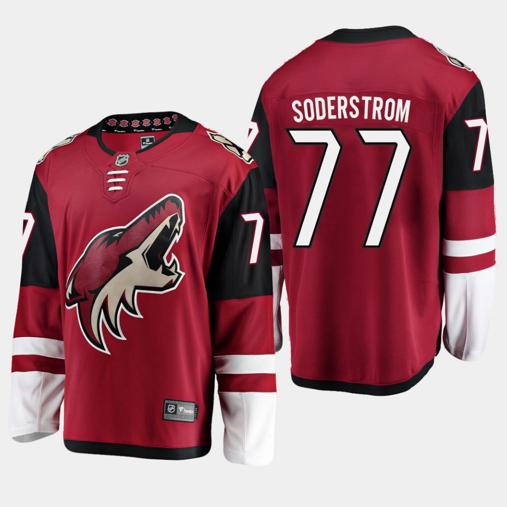 Coyotes Victor Soderstrom #77 Red Home 2019 NHL Draft Player Jersey