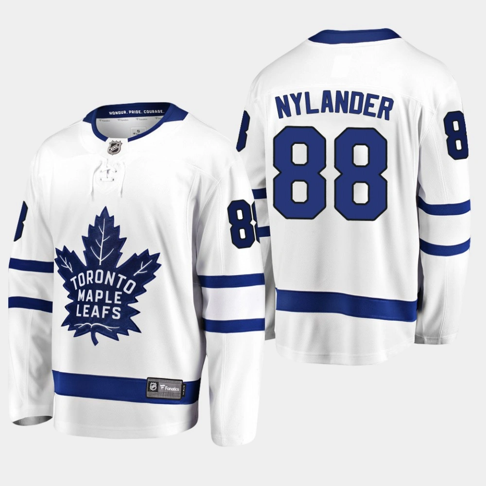 Men's Toronto Maple Leafs William Nylander #88 Away White Breakaway Player Jersey