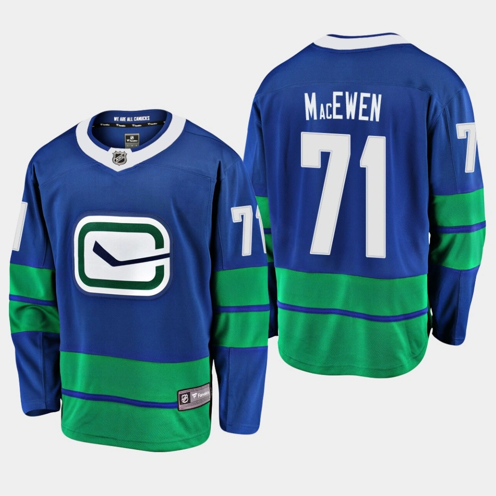 Women's Vancouver Canucks Zack MacEwen #71 2019-20 Alternate Premier Royal Jersey - Men's