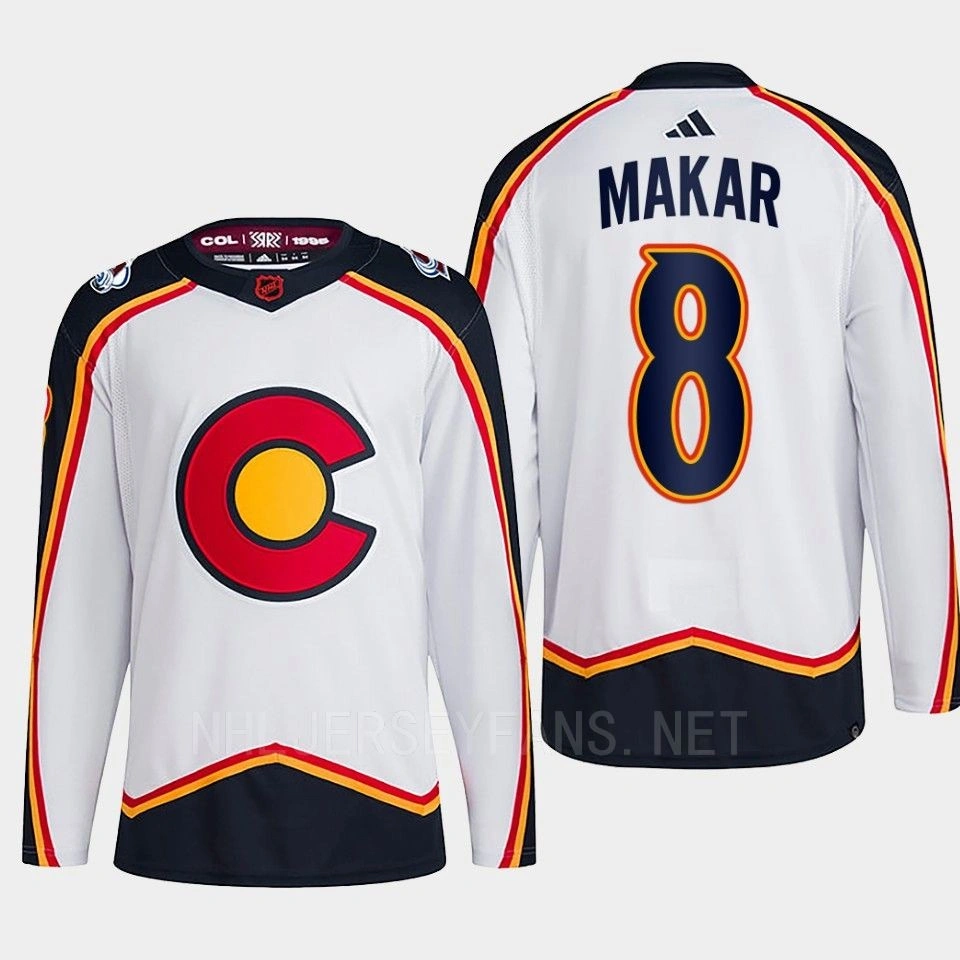Cale Makar Reverse Retro 2.0 2022 Colorado Avalanche White Jersey Authentic Primegreen #8 Cale Makar Reverse Retro 2.0 2022 Colorado Avalanche White Jersey Authentic Primegreen #8