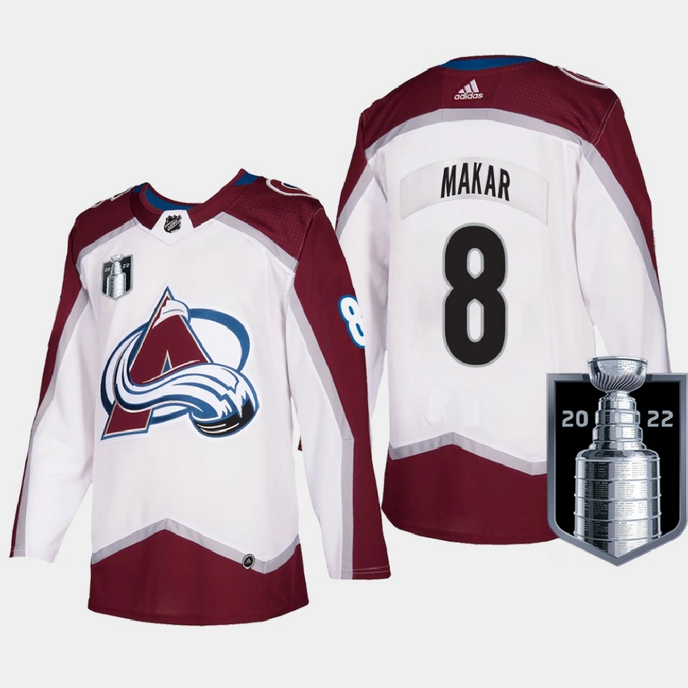Youth Colorado Avalanche Cale Makar 2022 Western Conference Champs White Jersey Authentic #8 Youth Colorado Avalanche Cale Makar 2022 Western Conference Champs White Jersey Authentic #8