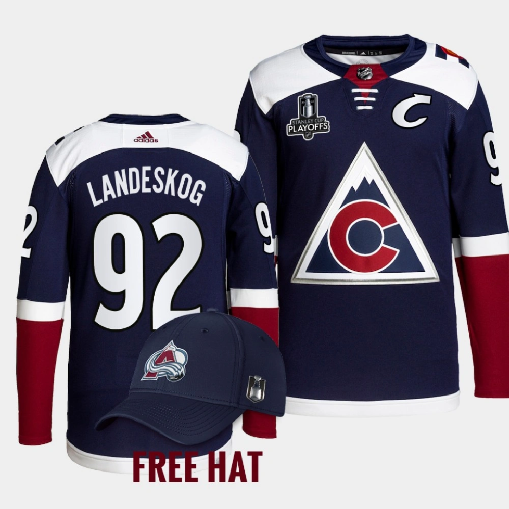 Youth Gabriel Landeskog Colorado Avalanche 2022 Central Division Champions Navy #92 Jersey Primegreen