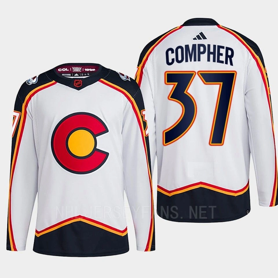 Women's J.T. Compher Reverse Retro 2.0 2022 Colorado Avalanche White Jersey Authentic Primegreen #37