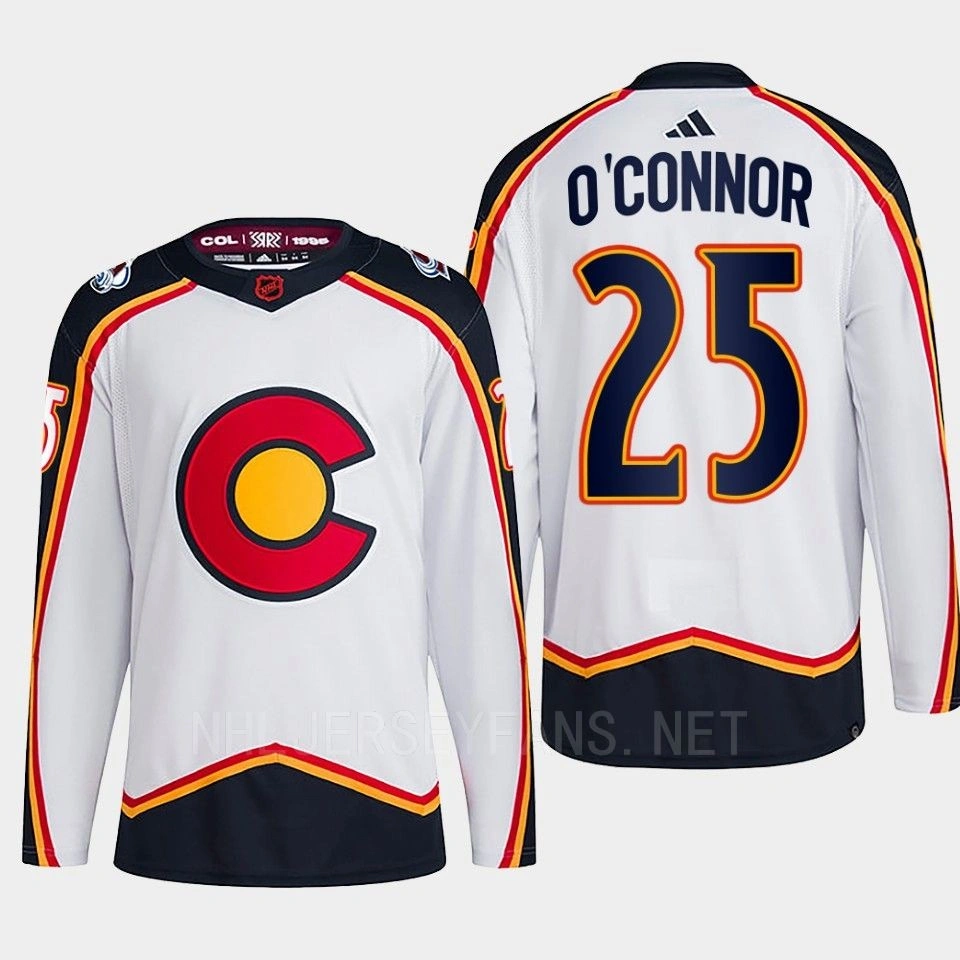 Logan O'Connor Reverse Retro 2.0 2022 Colorado Avalanche White Jersey Authentic Primegreen #25 Logan O'Connor Reverse Retro 2.0 2022 Colorado Avalanche White Jersey Authentic Primegreen #25