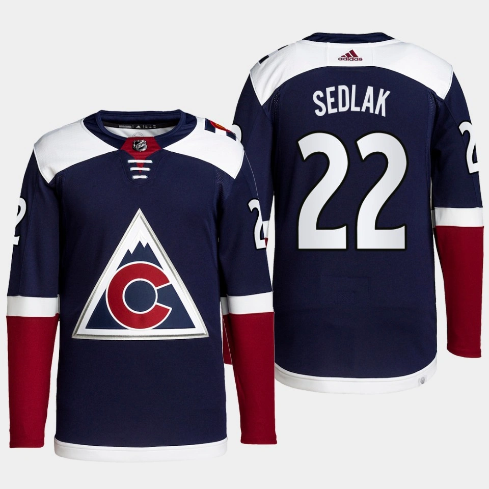 Youth Lukas Sedlak #22 Colorado Avalanche Blue Jersey Authentic Alternate