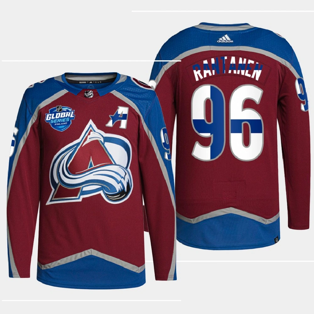 Women's Colorado Avalanche 2022 NHL Global Series Mikko Rantanen Burgundy Finland Edition Jersey Women's Colorado Avalanche 2022 NHL Global Series Mikko Rantanen Burgundy Finland Edition Jersey
