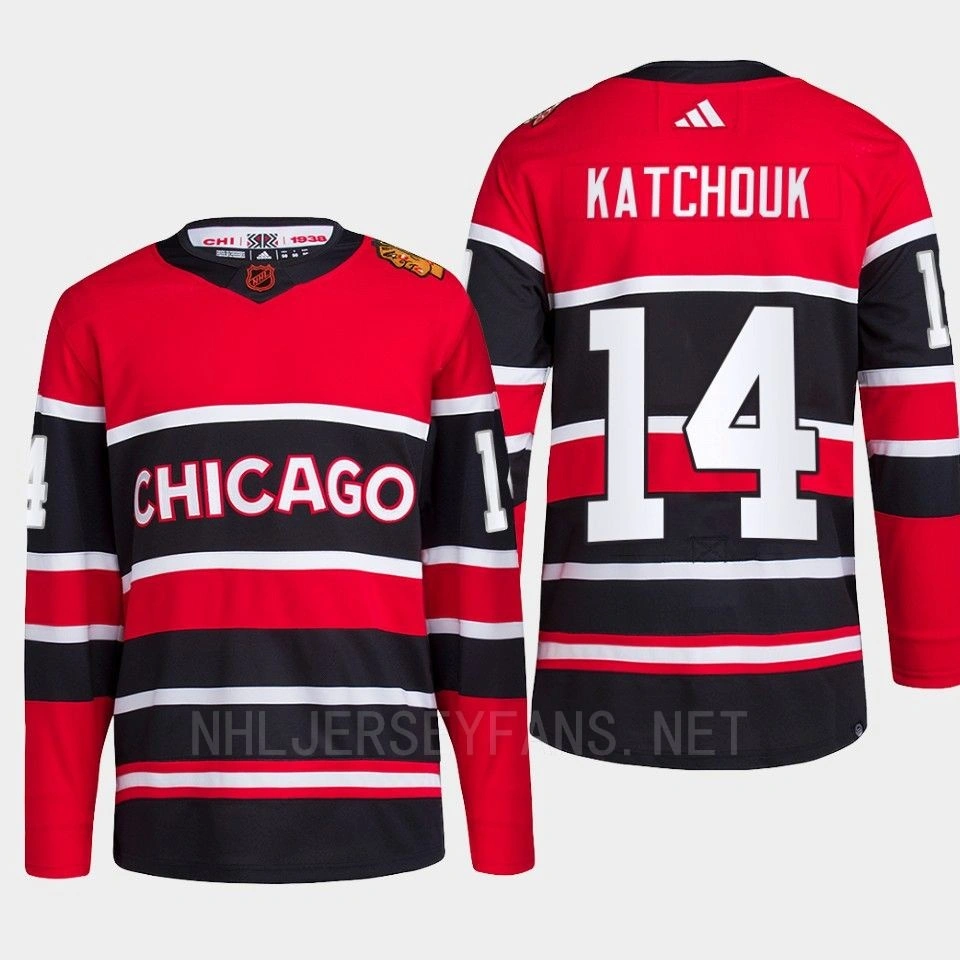 Chicago Blackhawks 2022 Reverse Retro 2.0 Boris Katchouk Red Authentic Primegreen Jersey Men's Chicago Blackhawks 2022 Reverse Retro 2.0 Boris Katchouk Red Authentic Primegreen Jersey Men's