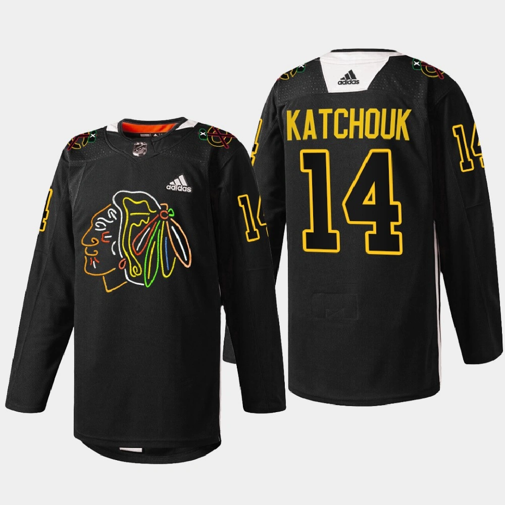Youth Chicago Blackhawks Foundation Night Boris Katchouk Black Warm-Up Jersey Youth Chicago Blackhawks Foundation Night Boris Katchouk Black Warm-Up Jersey