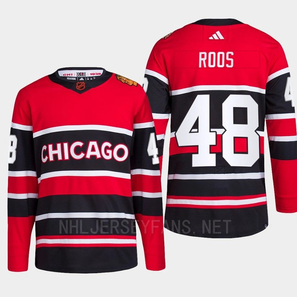 Women's Chicago Blackhawks 2022 Reverse Retro 2.0 Filip Roos Red Authentic Primegreen Jersey Men's