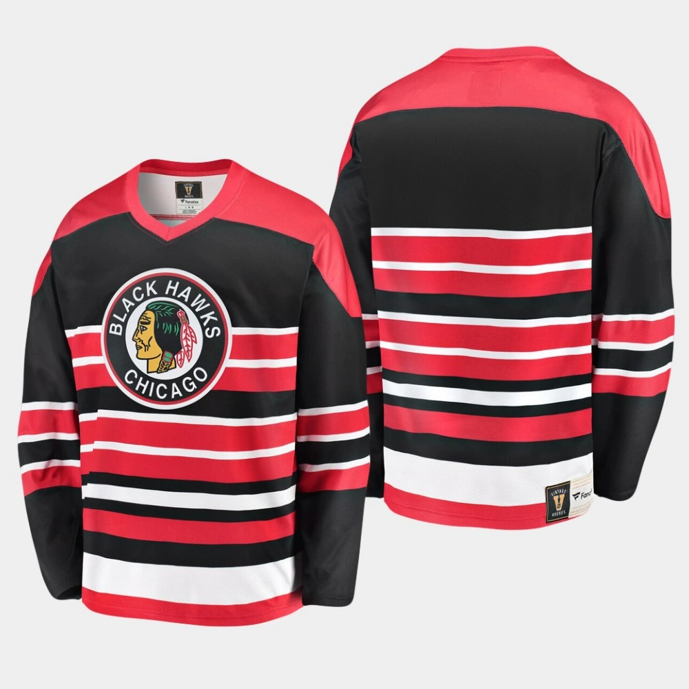 Women's Chicago Blackhawks Heritage Blank Premier Breakaway Red Black Jersey Women's Chicago Blackhawks Heritage Blank Premier Breakaway Red Black Jersey