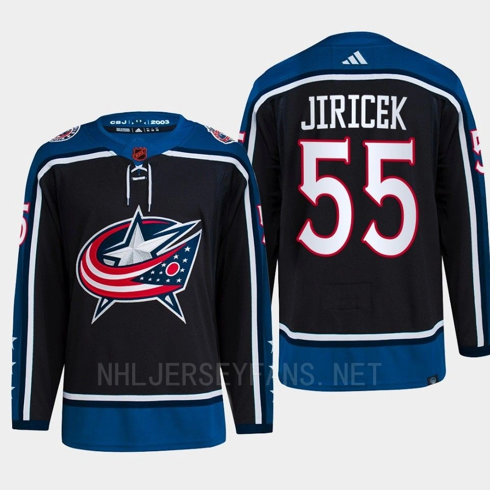 Women's David Jiricek Reverse Retro 2.0 2022 Columbus Blue Jackets Black Jersey Authentic Primegreen #55