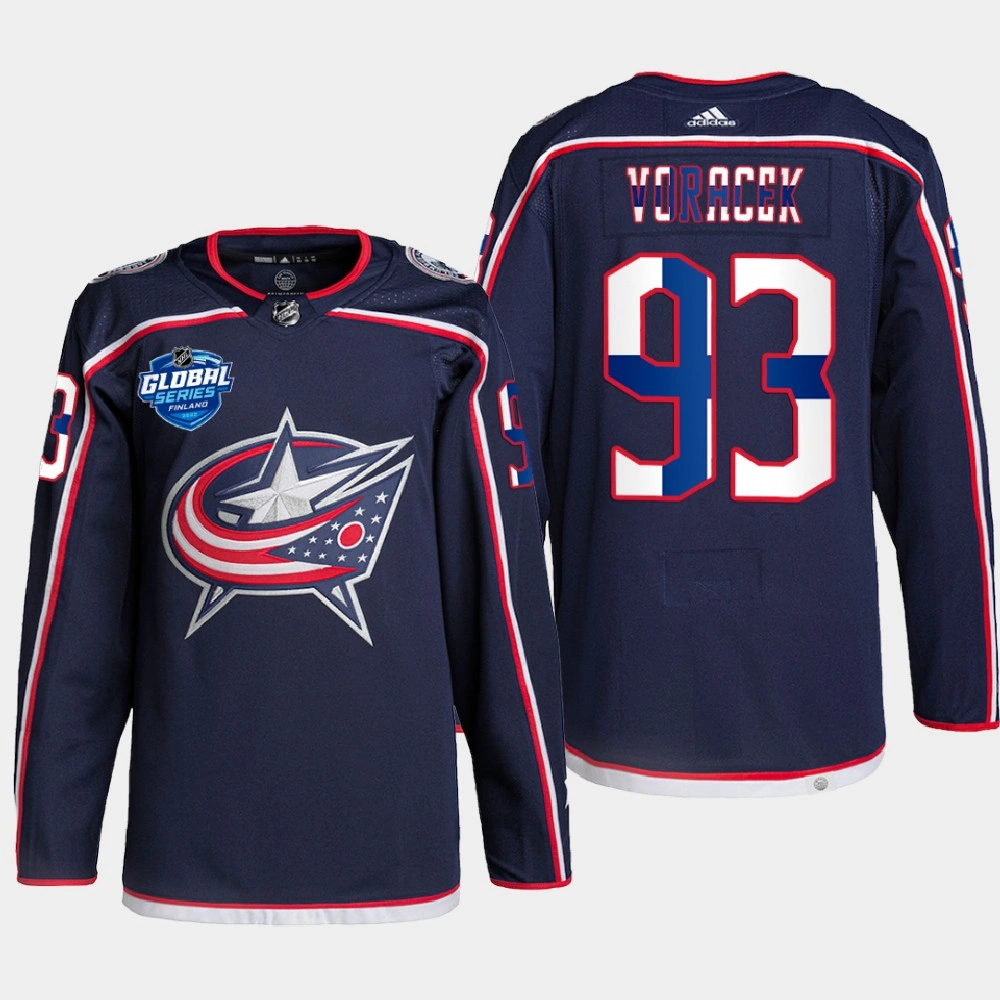 Youth Columbus Blue Jackets 2022 NHL Global Series Jakub Voracek Navy Finland Edition Jersey Youth Columbus Blue Jackets 2022 NHL Global Series Jakub Voracek Navy Finland Edition Jersey
