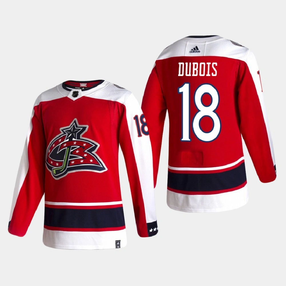 Women's Columbus Blue Jackets Pierre-Luc Dubois #18 2020-21 Reverse Retro Authentic Red Jersey Women's Columbus Blue Jackets Pierre-Luc Dubois #18 2020-21 Reverse Retro Authentic Red Jersey
