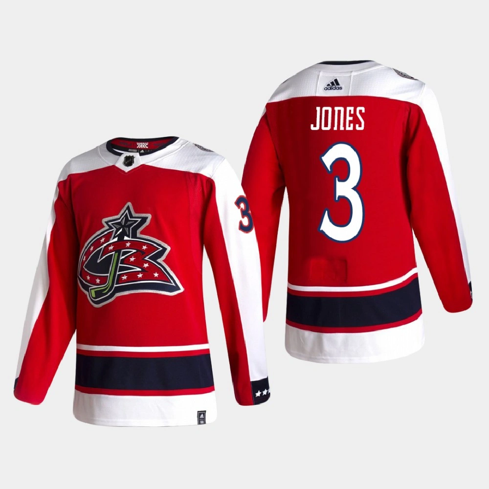Columbus Blue Jackets Seth Jones #3 2020-21 Reverse Retro Authentic Red Jersey