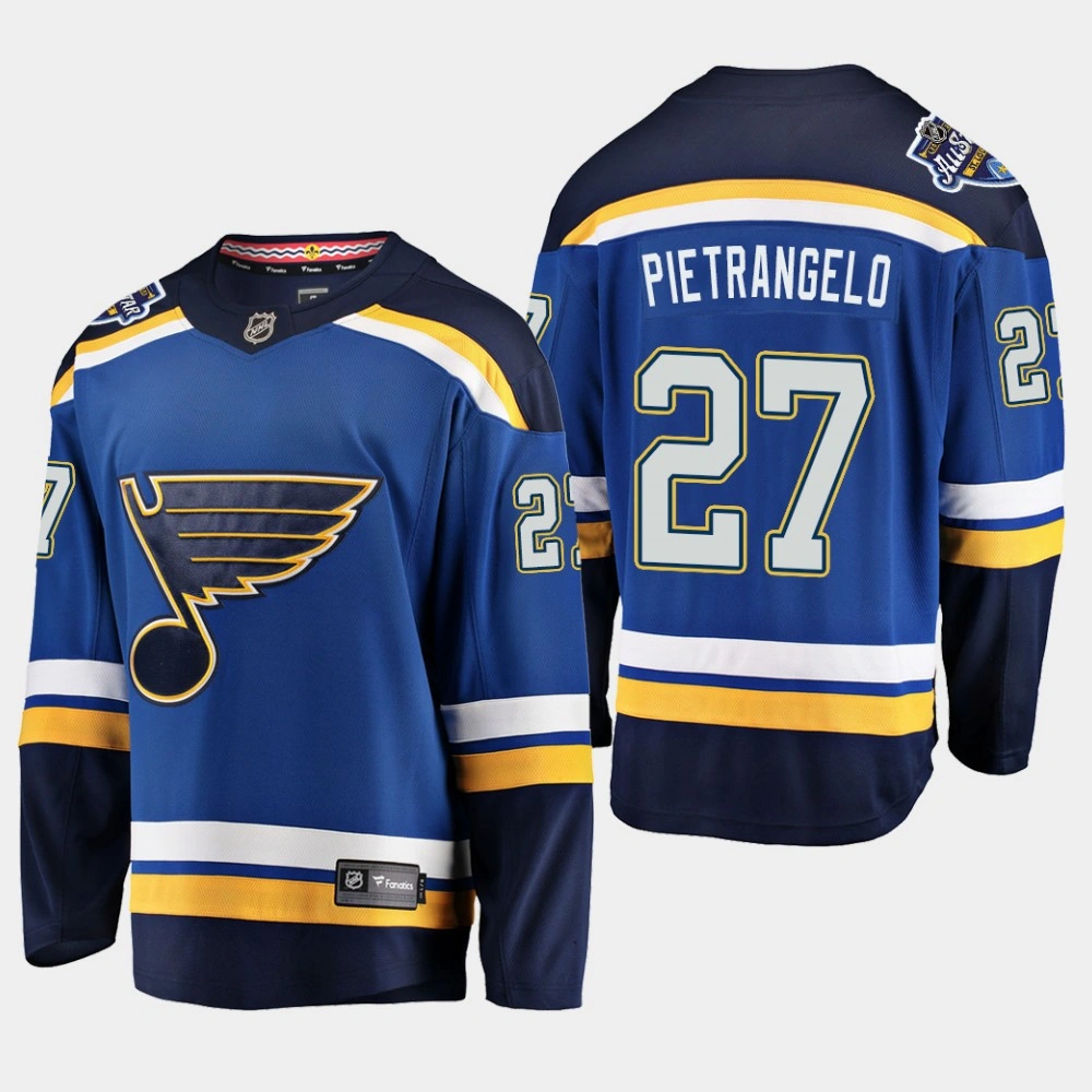 Women's Blues Alex Pietrangelo #27 Home 2020 All-Star Patch Jersey