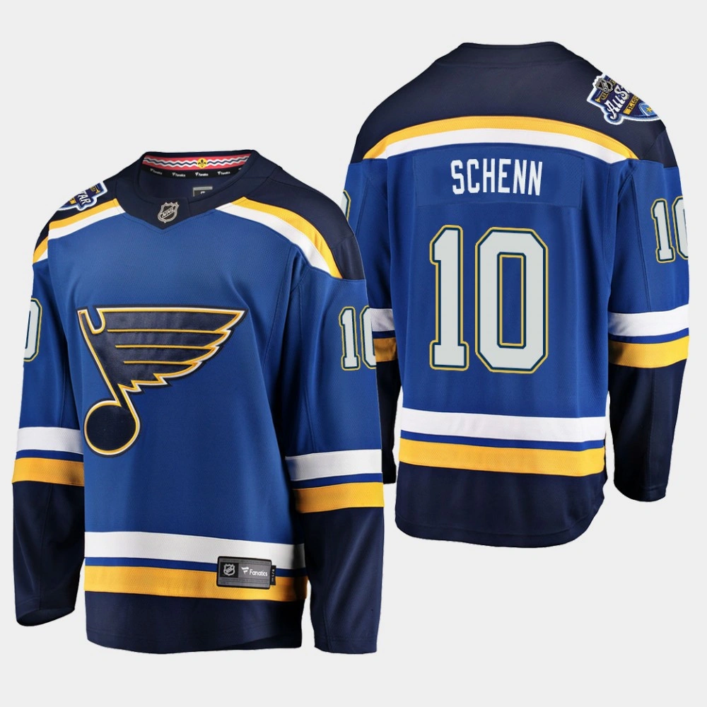 Youth Blues Brayden Schenn #10 Home 2020 All-Star Patch Jersey