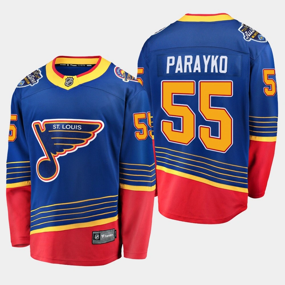 Blues Colton Parayko #55 Retro 2020 All-Star Patch Jersey Blues Colton Parayko #55 Retro 2020 All-Star Patch Jersey