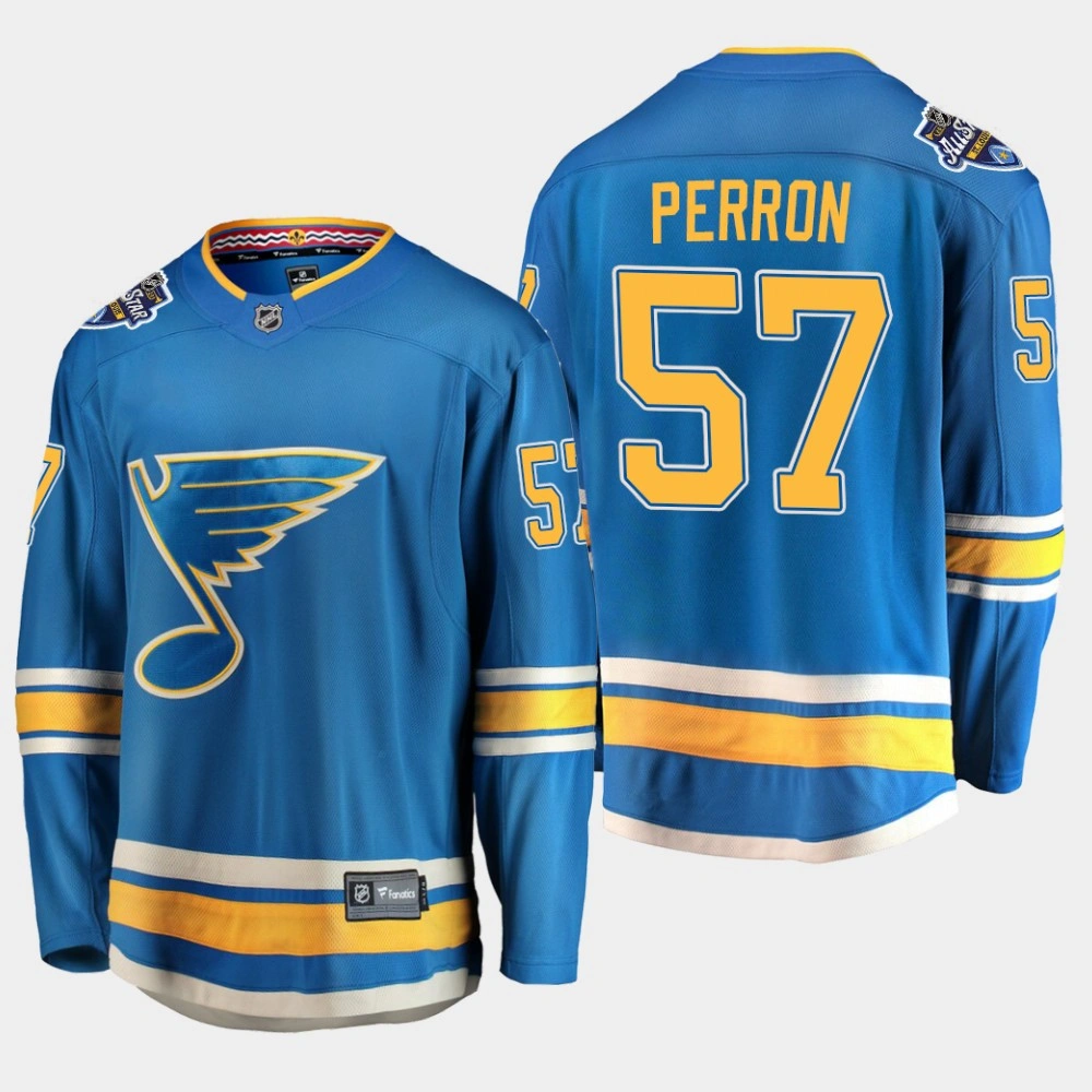 Youth Blues David Perron #57 Alternate 2020 All-Star Patch Jersey