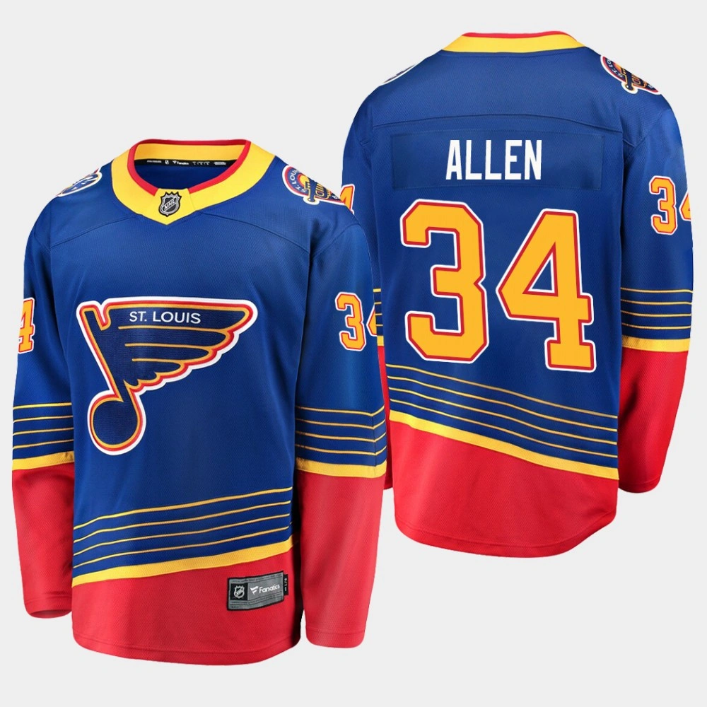 Blues Jake Allen #34 2019-20 Retro Premier Jersey