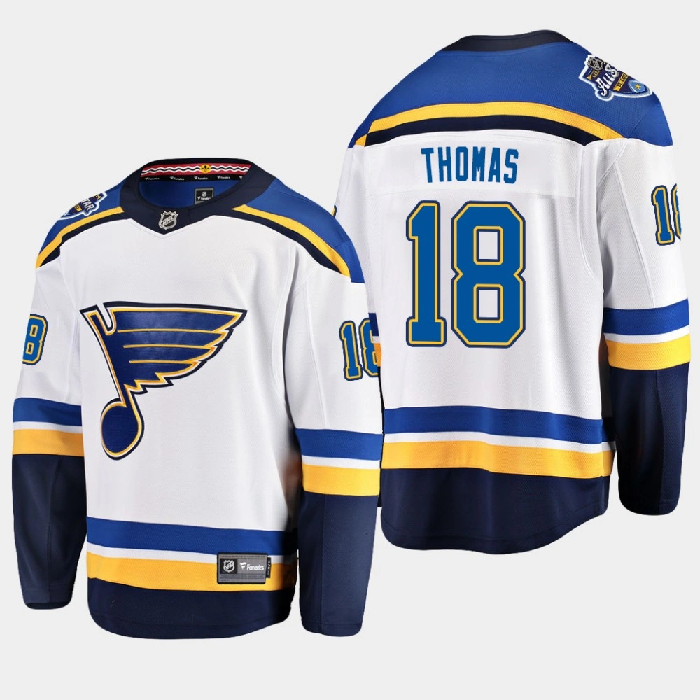 Women's Blues Robert Thomas #18 Away 2020 All-Star Patch Jersey