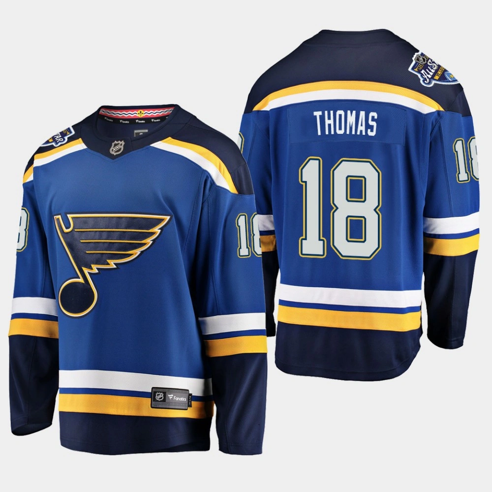 Women's Blues Robert Thomas #18 Home 2020 All-Star Patch Jersey