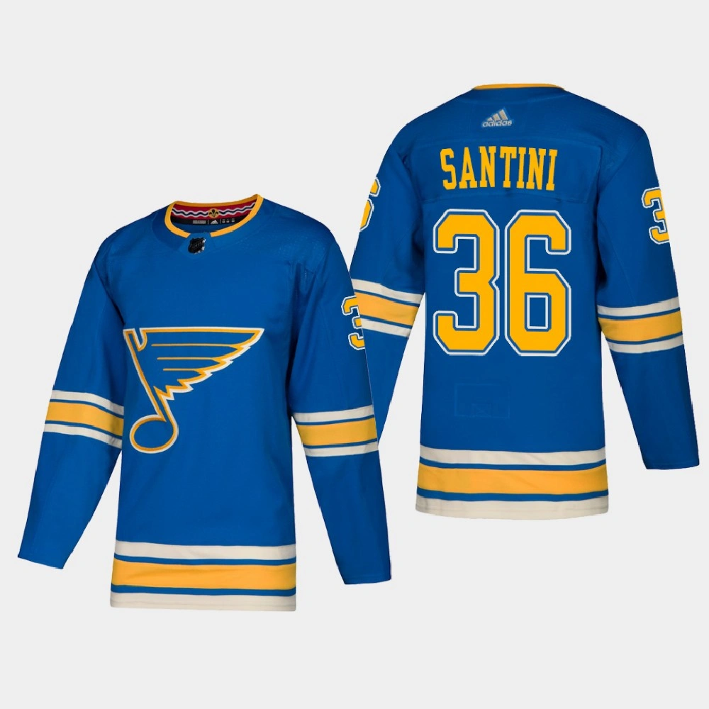 St. Louis Blues Steven Santini #36 2021 Alternate Authentic Blue Jersey St. Louis Blues Steven Santini #36 2021 Alternate Authentic Blue Jersey