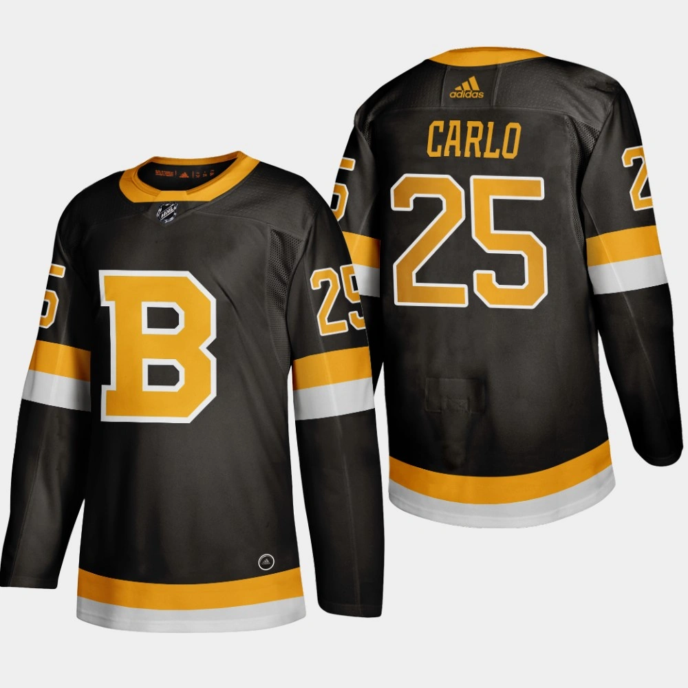 Bruins Brandon Carlo #25 2019-20 Alternate Authentic Black Player Jersey