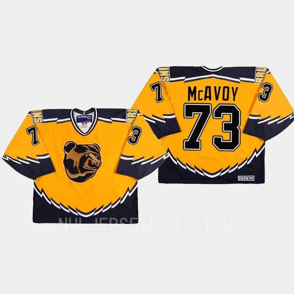 Women's Boston Bruins Throwback Charlie McAvoy Gold Replica Jersey
