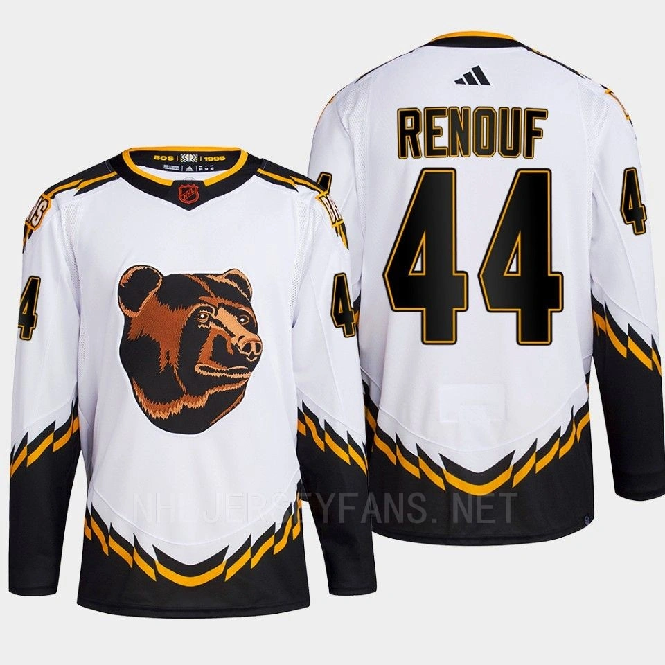 Dan Renouf Reverse Retro 2.0 2022 Boston Bruins White Jersey Authentic Pro #44 Dan Renouf Reverse Retro 2.0 2022 Boston Bruins White Jersey Authentic Pro #44