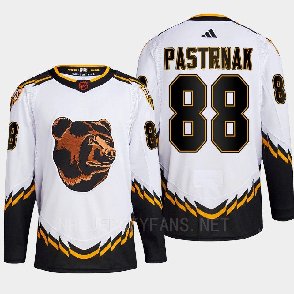 Women's Boston Bruins 2022 Reverse Retro 2.0 David Pastrnak White Authentic Primegreen Jersey Men's
