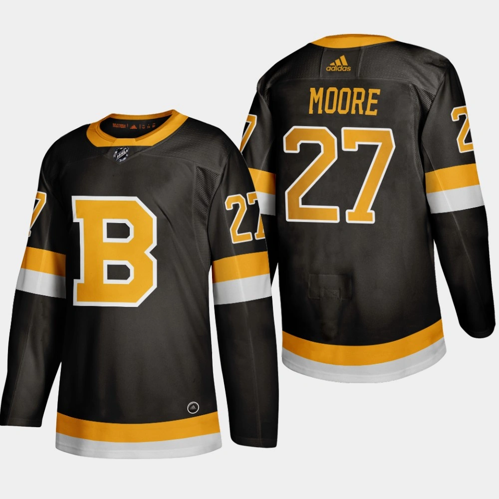 Bruins John Moore #27 2019-20 Alternate Authentic Black Player Jersey