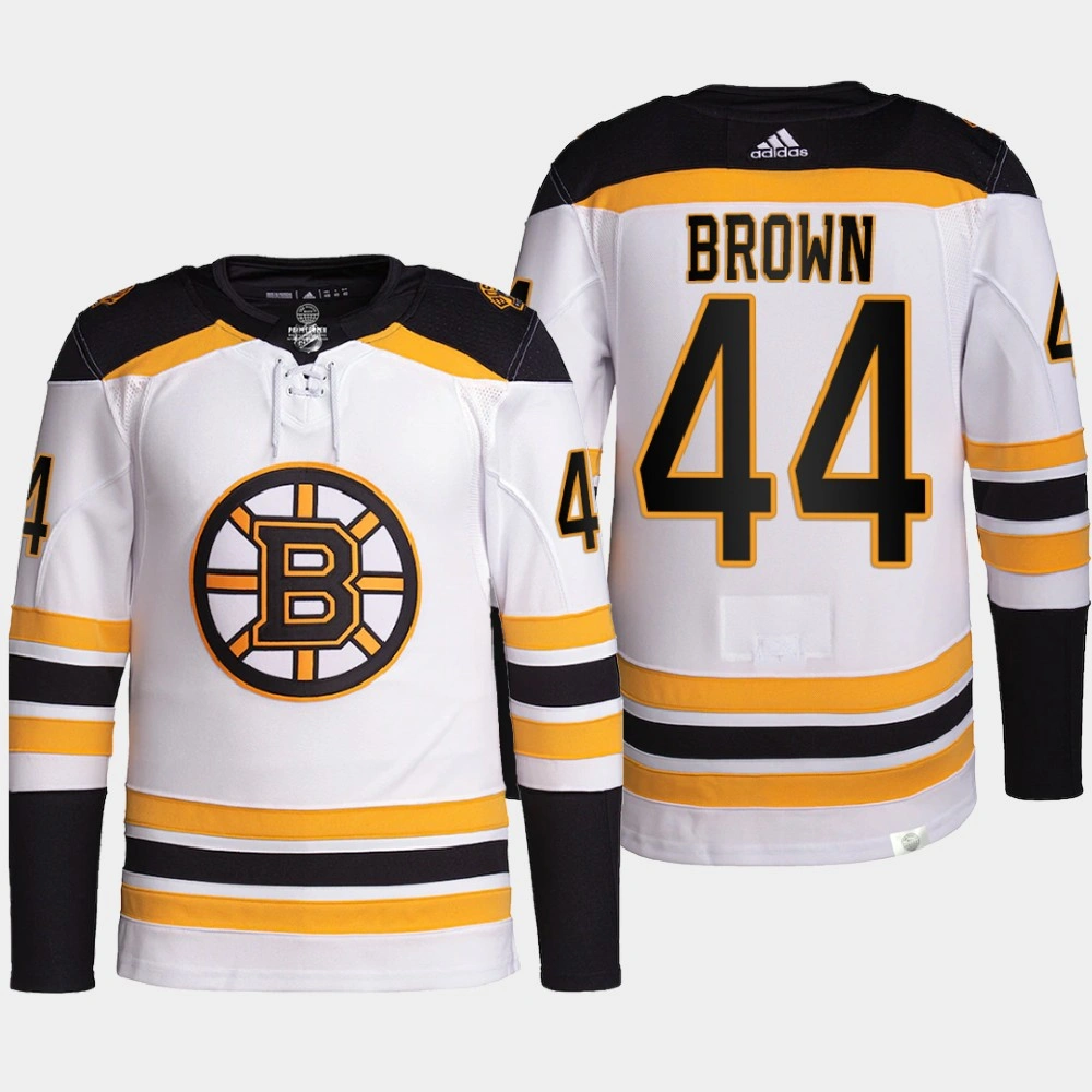 Josh Brown #44 Boston Bruins White Jersey 2022 Away Primegreen Authentic Pro