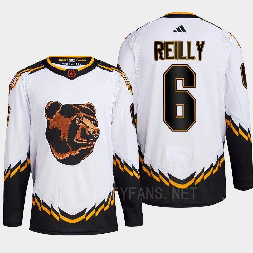 Women's Boston Bruins 2022 Reverse Retro 2.0 Mike Reilly White Authentic Primegreen Jersey Men's