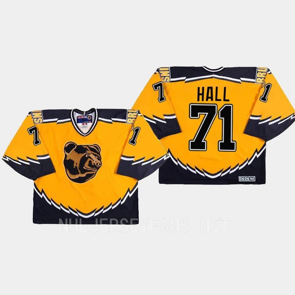 Women's Boston Bruins Throwback Taylor Hall Gold Replica Jersey