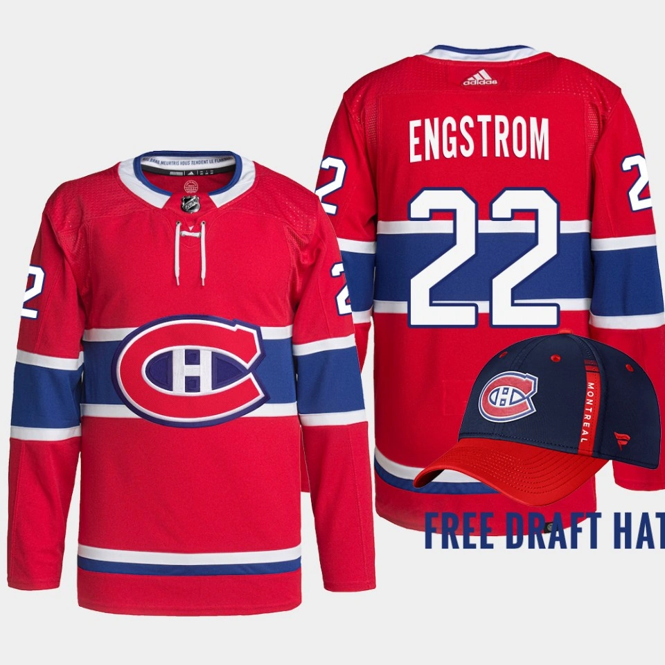Youth Adam Engstrom Montreal Canadiens 2022 NHL Draft Red Jersey Authentic Primegreen Home Youth Adam Engstrom Montreal Canadiens 2022 NHL Draft Red Jersey Authentic Primegreen Home