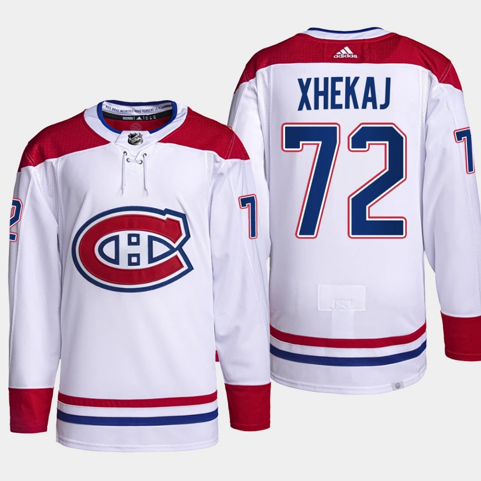 Youth Montreal Canadiens Arber Xhekaj White Away Primegreen Jersey