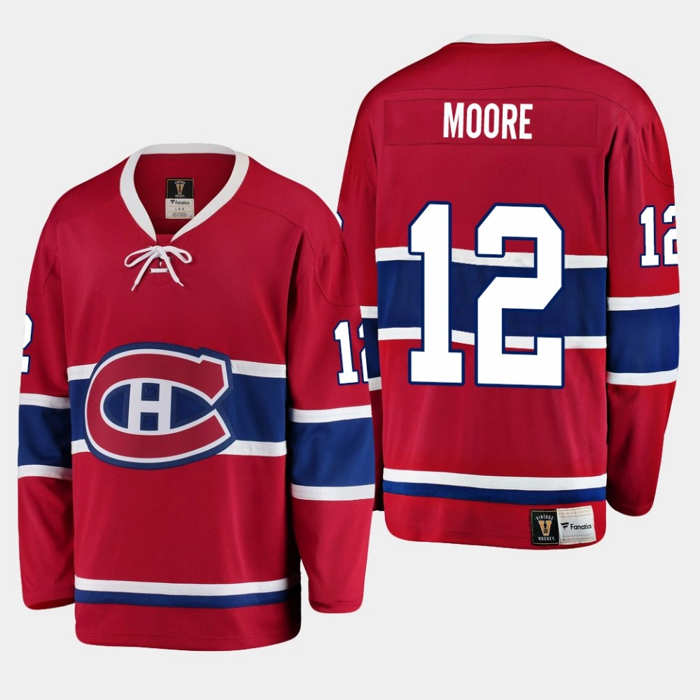 Montreal Canadiens Dickie Moore Heritage Premier Breakaway Player Red Jersey