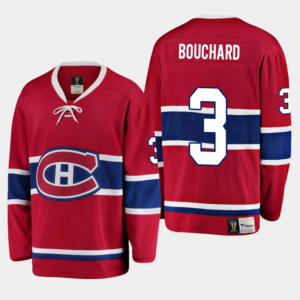 Youth Montreal Canadiens Emile Bouchard Heritage Premier Breakaway Player Red Jersey