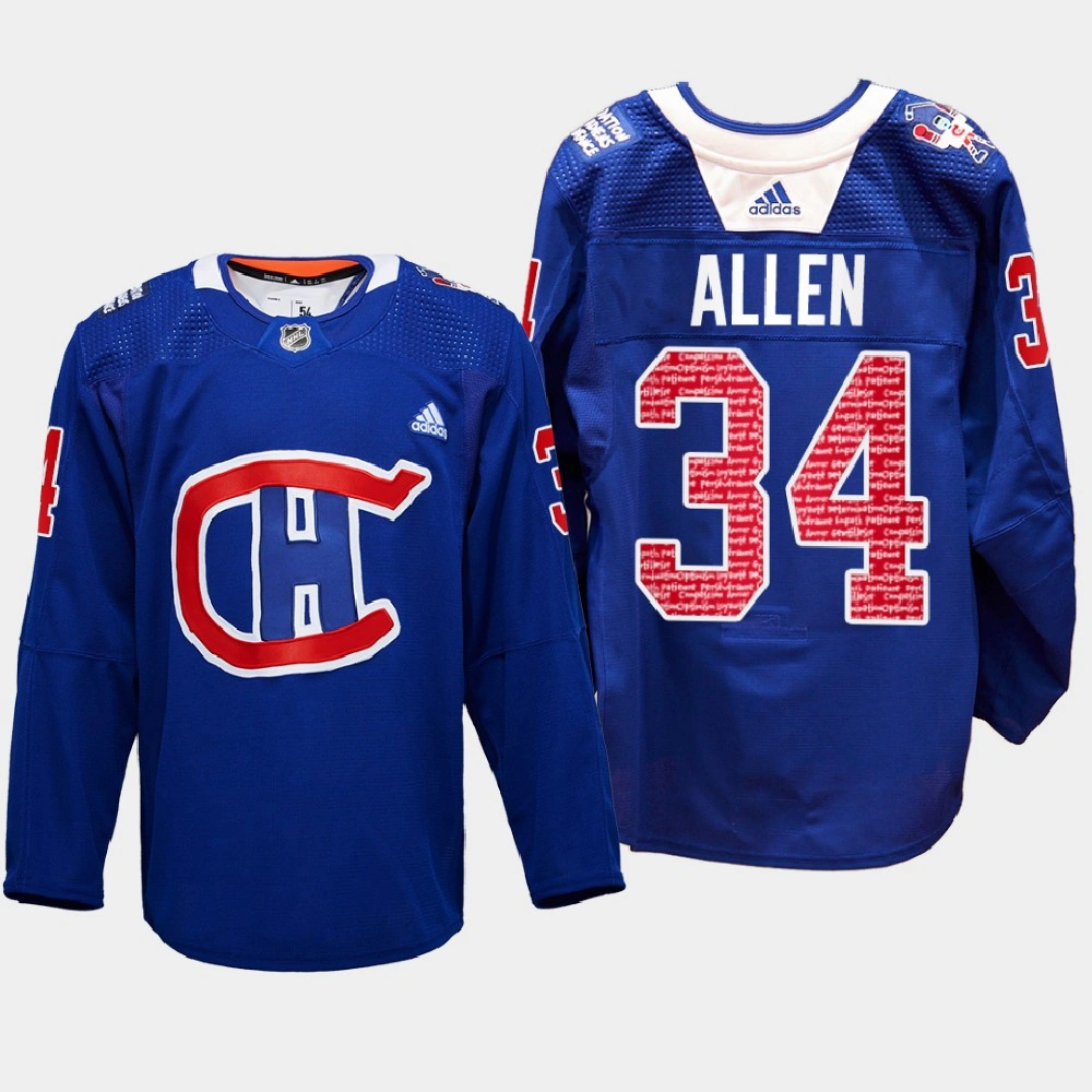 Montreal Canadiens RadioTeleDON Jake Allen Royal Special Edition Jersey