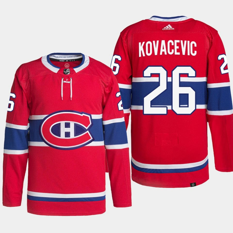 Johnathan Kovacevic #26 Montreal Canadiens Red Jersey Authentic Home Johnathan Kovacevic #26 Montreal Canadiens Red Jersey Authentic Home