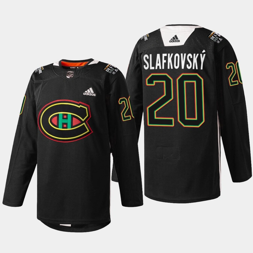 Montreal Canadiens #60 Juraj Slafkovsky 2022 NHL Draft Black Jersey Hispanic Heritage