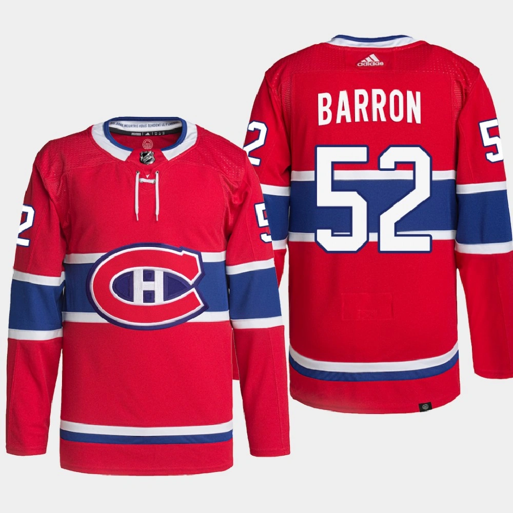 Women's Montreal Canadiens Justin Barron Red Primegreen Authentic Pro Home Jersey 2022