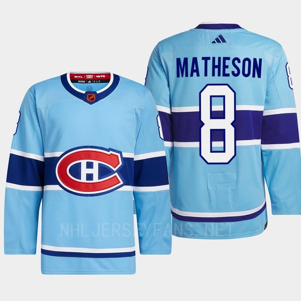 Montreal Canadiens Mike Matheson Blue Authentic Primegreen Reverse Retro 2.0 Jersey 2022
