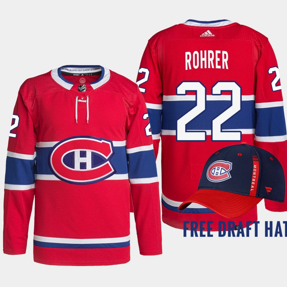 Women's Vinzenz Rohrer Montreal Canadiens 2022 NHL Draft Red Jersey Authentic Primegreen Home Women's Vinzenz Rohrer Montreal Canadiens 2022 NHL Draft Red Jersey Authentic Primegreen Home